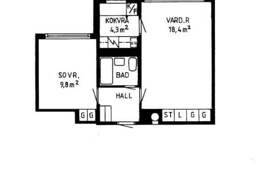 2:a 43 kvm i Rannebergen nära Angered C